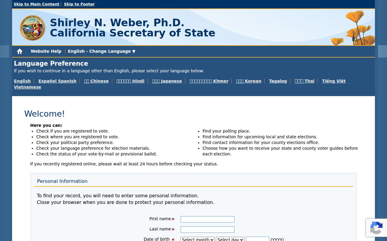 Colton residents directory California My Voter Status lookup