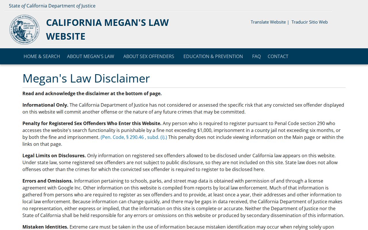 Colton neighbors California Megan's Law search