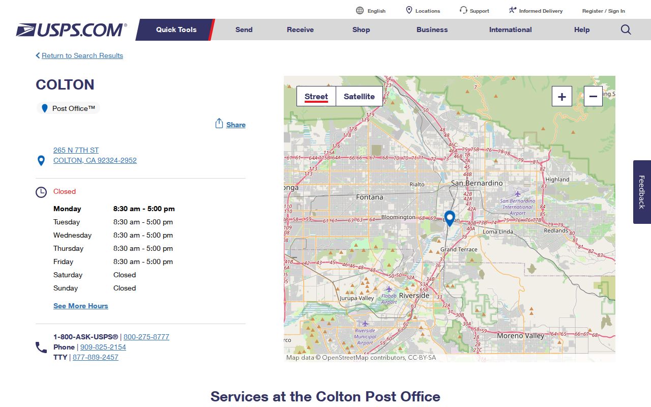 Colton ZIP code directory Colton Post Office details